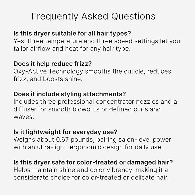 GA.MA iQ1 Perfetto Hair Dryer with 110000 RPM Intelligent Brushless Motor Oxy Active Technology Auto-Clean &amp Washable Filter Includes Diffuser &amp 3 Nozzles Black