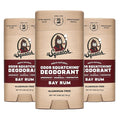 Dr. Squatch Natural Men’s Deodorant – Aluminum Free Natural Deodorant Men with Charcoal &amp Postbiotics for 72-Hour Odor Protection – Bay Rum 2.65oz Stick (3-Pack)