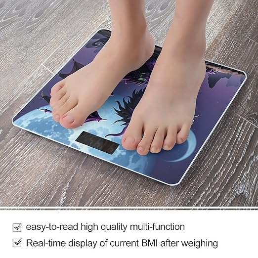 Purple Dragon Purple Moon Scale for Body Weight Digital Bathroom Scale Toughened Glass High Precision Scales for Body Weight with Large LCD Backlight Display Weight Scales