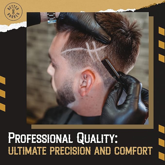 Straight Edge Razor for Men with 90+1 Easy to Use Disposable Blade Heads Patented Shaving Razor Handle for Beard and Hair White Zebra Handle