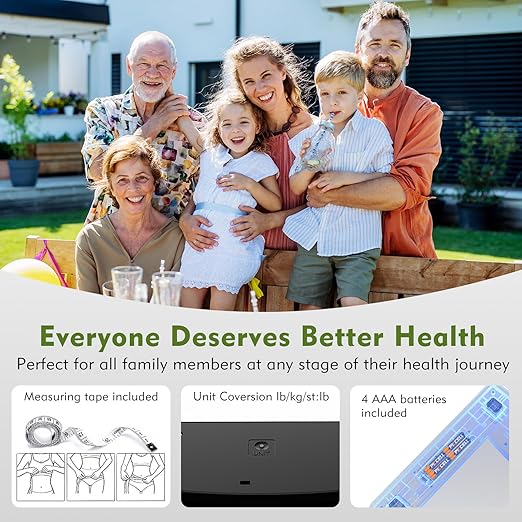 560lbs Bathroom Scale for Body Weight Over 500 lbs Accurate Digital Weighing Machine with Wide Platform 12.2 x 12.9 Large Backlit LCD DisplayHigh Capacity for Heavy Duty Seniors