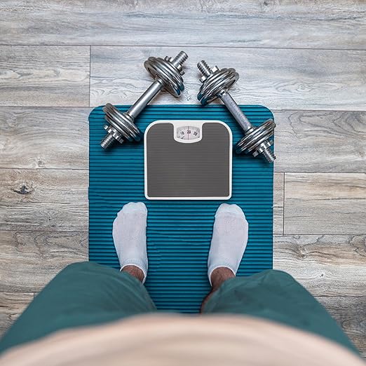 Mechanical Body Weight Scale Gray Analog Dial Bathroom Scale for Home Use High Precision Mechanical Weight Measurement for Health Monitoring and Travel