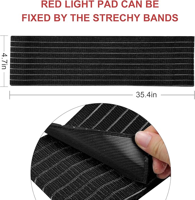 25W 660nm LED Red Light and 850nm Near Infrared Light Therapy Devices Large Pads Wearable Wrap for Body Pain Relief