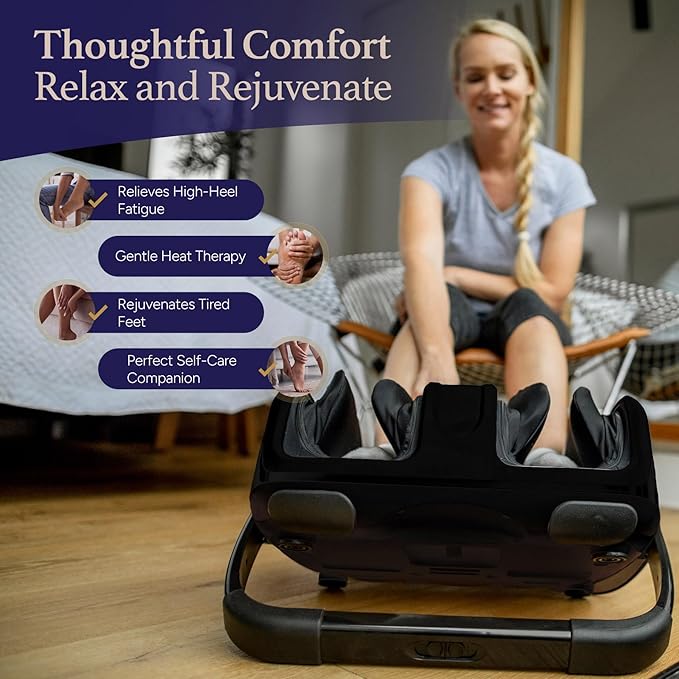 Cloud Massage Shiatsu Foot Massager with Heat Deep Kneading Therapy for Pain Relief Circulation Post-Activity Relaxation - Foot Massager for Plantar Fasciitis and Arthritis Relief