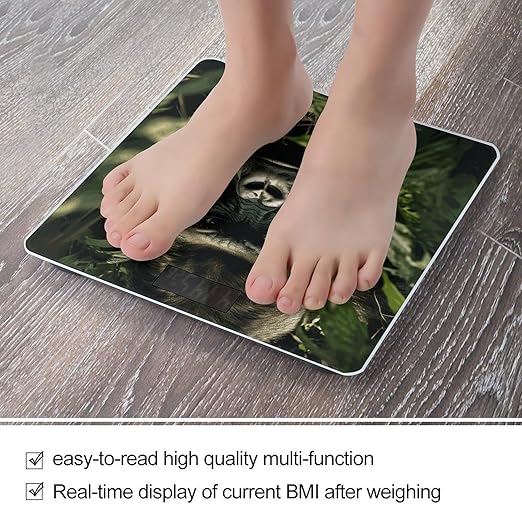 Gorilla Landscape Scale for Body Weight Precision Bathroom Weighing Scales with Back Lit LCD Display Sturdy Tempered Glass Body Weight Scales Digital Bathroom Scale 400lb