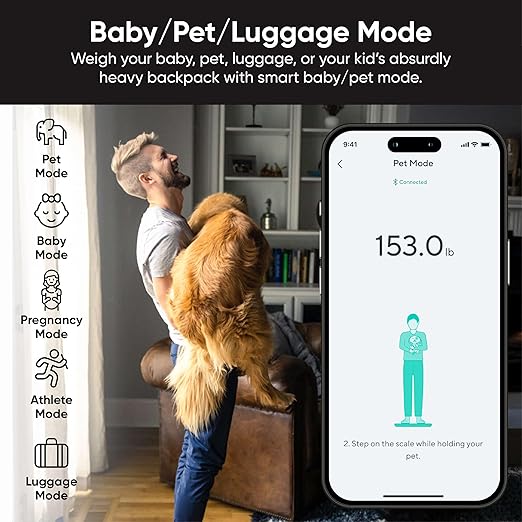 Wyze Scale Ultra BodyScan Smart Scale with Handle – Wi-Fi &amp Bluetooth Body Composition Scale for Weight BMI Body Fat Muscle Mass and Segmental Measurement White