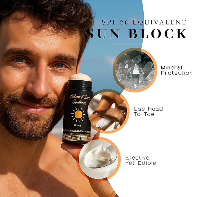 Vanman Tallow and Zinc Sunblock Stick - Mineral Sunscreen with Non-Nano Zinc Oxide - Sunstick Made with Grass Fed Beef Tallow for Face &amp Body Protection - 3.3 ounce