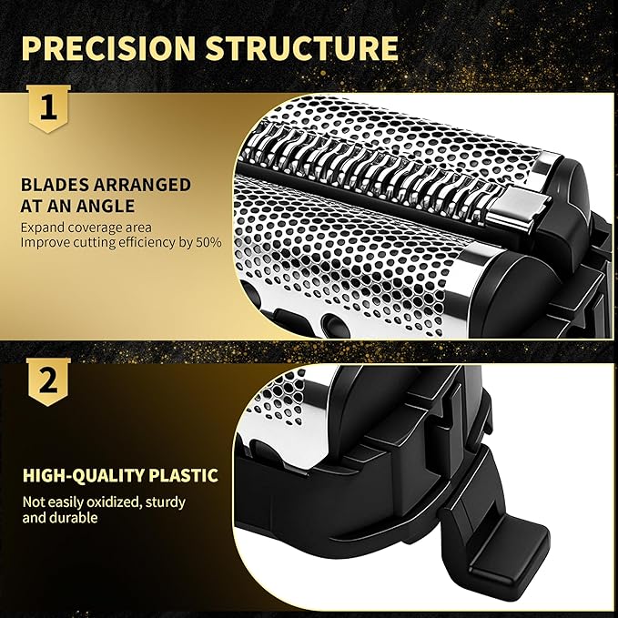 ES9013 Replacement Blades and Foil Compatible with Panasonic ARC3 Electric Razor for MenOuter Foil and Inner Blade Set WES9013PC 3-Blade shavers ES-LL41-K ES81035 (2-Pack)