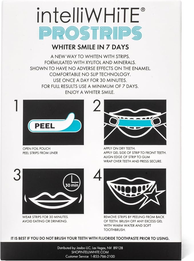 IntelliWHiTE ProStrips Teeth Whitening Strips Whitens Up to 12 Shades Enamel-Safe Gentle Remineralizing Formula Dentist Formulated for Sensitive Teeth (28pk Vanilla Flavor)
