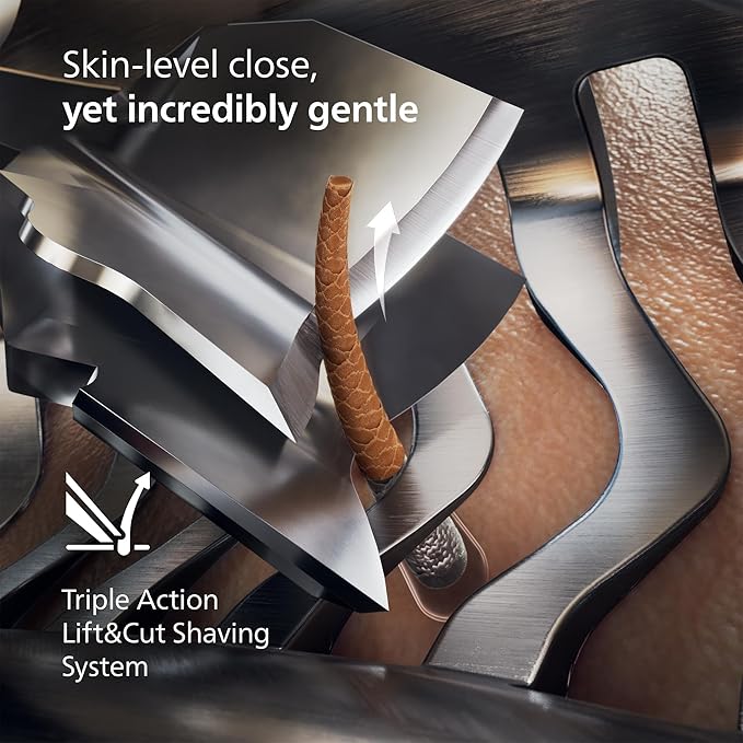 Philips Norelco Shaver i9000 Wet &amp Dry Electric Shaver Taubenblau SenseIQ Technology Triple Lift &amp Cut System 360 Rotating Dual SteelPrecision Precision Blades Beard Styler Model X9001/