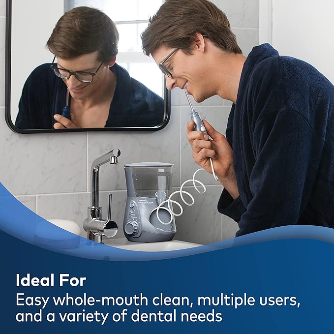 Waterpik Aquarius Water Flosser with Implant Denture Replacement Tips - Electric Dental Hygiene for Teeth and Gums