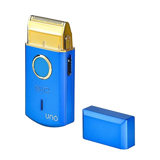 StyleCraft Uno Cordless Single Foil Shaver Mini Travel Size Portable Gold Titanium Premium Head Turbocharged Motor