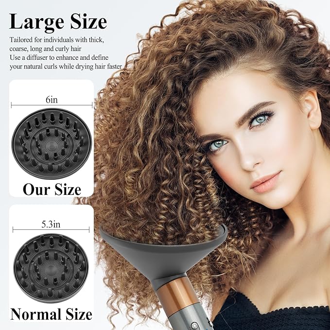 Upgraded Hair Straightener Attachment and Large Diffuser Attachment for Dyson Airwrap HS01 HS05 HS08 Accessories