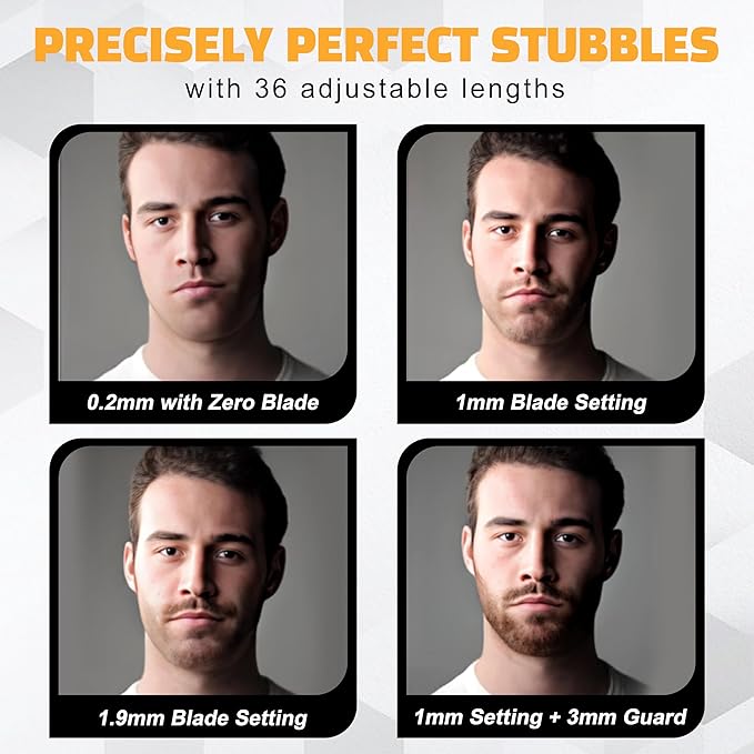 Brio Beardscape V2 Beard Trimmer for Men Professional with Low Friction Ceramic Blade Cordless Professional Hair Trimmer for Barbers with 4 Hrs of Long Battery Timing Ideal for Beard &amp Body (Bla