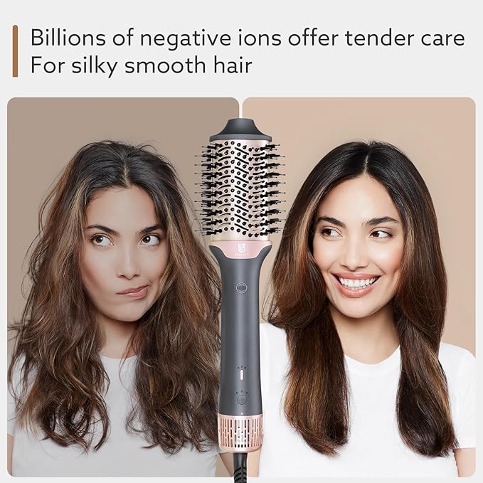 Blow Dryer Brush Hair Dryer | One-Step Hot Air Brush with Oval Volumizer High-Speed Hair Styler with Negative Ions for Drying &amp Smoothing &amp Volumizing for All Hair Types 110000 RPM
