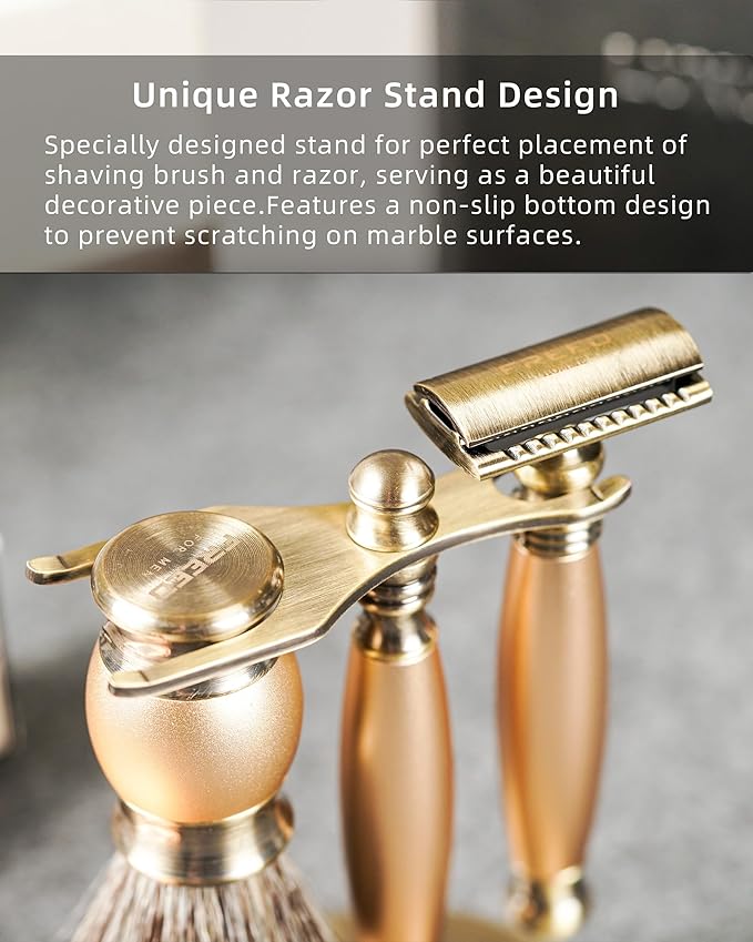 FREED Luxury Shaving Set for Men - Double Edge Safety Razor with alloy handle include 120 count Japanese 6cr13 Stainless Steel blade It's the best gift for men fathersor birthdays