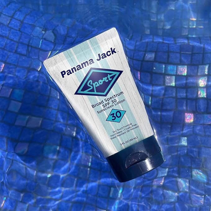 Panama Jack Sport Sunscreen Lotion - SPF 30 Broad Spectrum UVA/UVB Protection Non-Greasy PABA Paraben Gluten &amp Cruelty Free 3 FL OZ (Pack of 12)