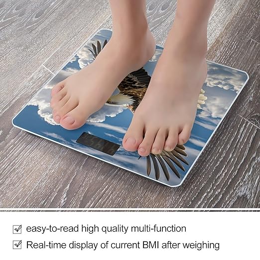an Eagle Scale for Body Weight Digital Bathroom Scale Toughened Glass High Precision Scales for Body Weight with Large LCD Backlight Display Weight Scales