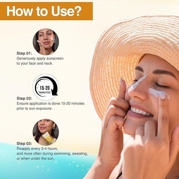 NOURISH MANTRA Ray Rescue Sunscreen/Sunscreen SPF 50/ With Hyaluronic Acid Aquaxyl Aloe Vera Extracts &amp Ashwagandha Extracts/No White Cast (60 ml (Pack of 1))