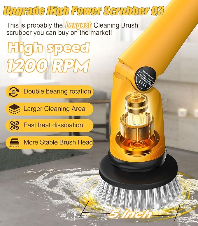 qimedo Scrubber Large Brushes Heads 8-in-1 Spin Scrubber Replacement Brush Heads for qimedo Leebein Keimi Alloyman Bomves YKYI BEI &amp Hong