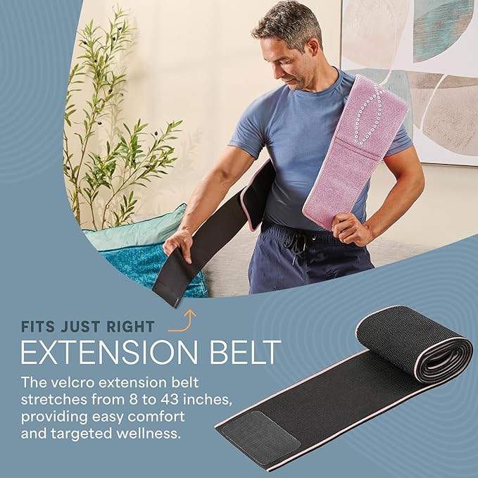 Lifepro Red Light Therapy Belt – Infrared Red Light Therapy for Body Back Pain and Shoulder - 660nm &amp 850nm Near Infrared Heating Pad – Adjustable &amp Portable for Wellness &amp Relaxation