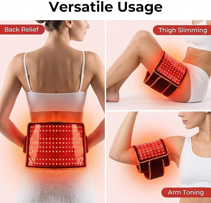635/850nm Red Light Therapy Belt Lipo Wrap Mat Body Slim Belly PadLarge Size 210 Light Beads Especially Suitable for Removing Abdominal and Thigh Fat