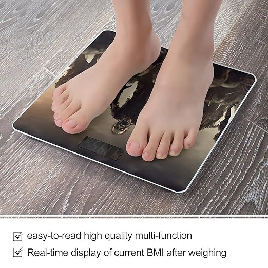 Many Zombie Bathroom Scale Large LCD Backlight Display Digital Scale Rounded Corners Body Scales Automatic Power On/Off Bathroom Scales for Home Bedrooms