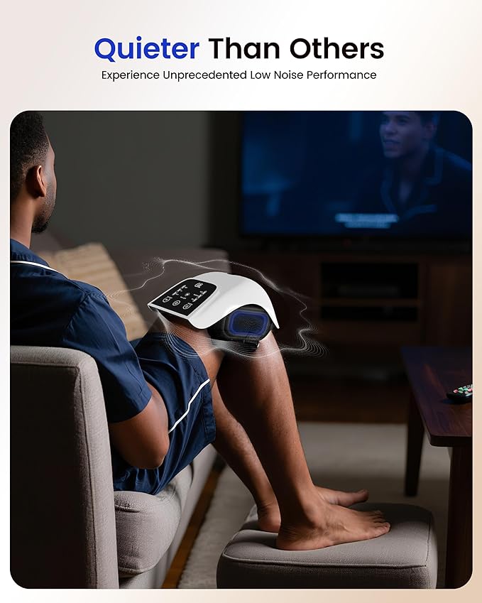 CILI Cordless Knee Massager with Heat &amp VibrationRed Light Knee Massager for Pain ReliefHeated Knee Brace with 3 Heat &amp 3 Vibration Levels Heating Pad for Knee PainGifts for WomenMen