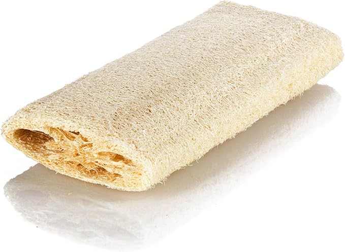 1.7 oz Single Foamer Pump Shower Gel Bottle with 12 Pack Natural Loofah Body Scrub (5 inches)