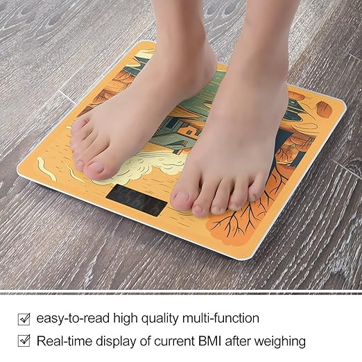 River in Front of House Smart Scale for Body Weight Accurate Bathroom Scale with LED Display Digital Weight Scales Weighing Machine High Precision Scales for Bath Home