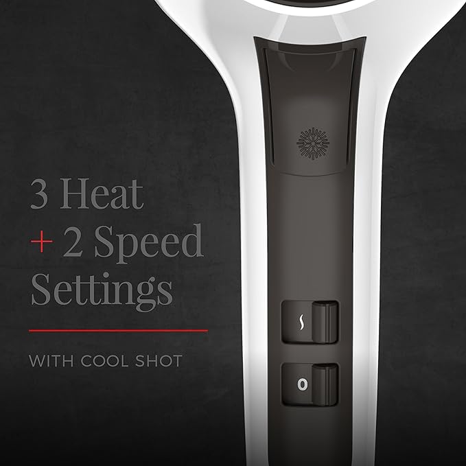 Remington Salon Collection Air3D Hair Dryer with Low Noise Motor 1760 Watt Ceramic Blow Dryer D7777 White