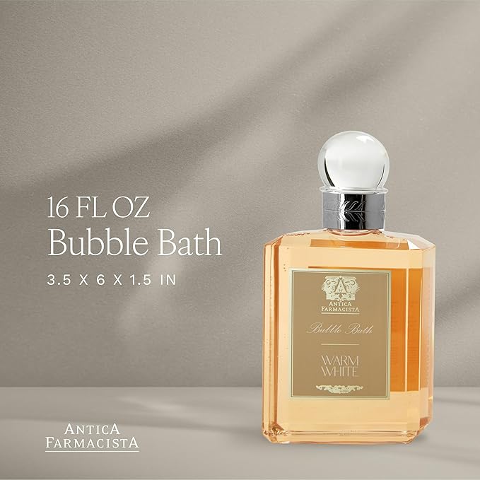 Antica Farmacista Bubble Bath - Relaxing Foam Bath with Honey Jojoba Oil &amp Aloe Vera - Luxury Gift for Any Occasion - Warm White 16 fl oz