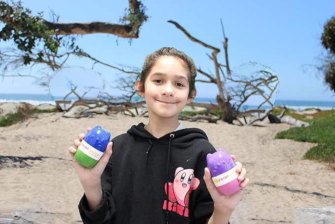 Sunscreen Applicator - Refillable Roll On for Kids &amp Adults Mess-Free Sunscreen Roller &amp Sponge Dispenser Portable Sun Protection Ideal for Travel &amp Outdoor Use (Purple Pink 2 pack)