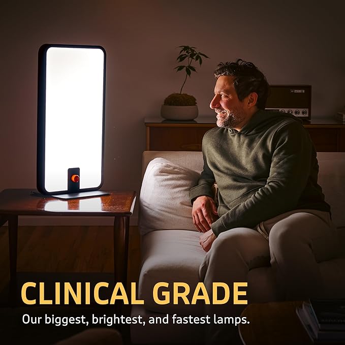 Circadian Optics Langham Clinical Grade Light Therapy Desk Lamp | 10000 Lux at 18 | As Seen On Shark Tank | 10X Power &amp Brightness | Extremely Large 22 X 12 Light Panel | Improve Body Clock