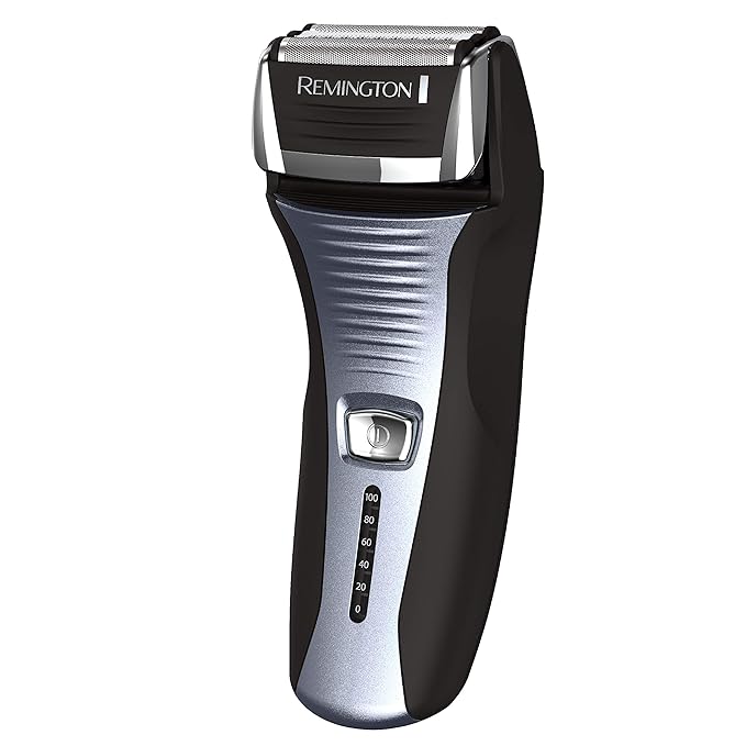 Remington F5 Power Series Foil Shaver Electric Razor for Men Cordless Rechargeable with Pop Up Trimmer Pivot &amp FlexFoil Technology Lightweight Handheld Design Black