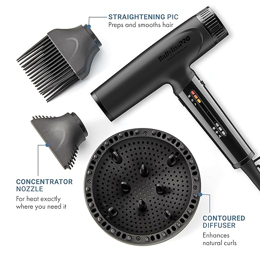 Nano Titanium Professional Nano Light Ionic Dual-Voltage Lightweight Hair Dryer Portable Travel Professional Styling Tool with Diffuser Blow Dryer Set for All Hair Types