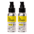 Raw Elements Face + Body Serum SPF 50 All-Natural Mineral Sunscreen - Reef Safe Water Resistant Broad Spectrum UVA/UVB Protection Safe For All Ages Travel Size 2oz (Pack of 2)