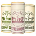 PIT STOP Deodorant - Aluminum-Free Plastic-Free All-Natural Odor Control (Tea Tree &amp Lavender Cedar &amp Doug Fir Bergamot &amp Lime) 3-Pack
