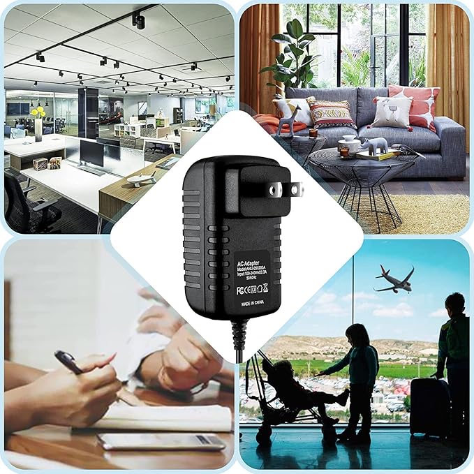 AC/DC Adapter Compatible with Hueplus HPM-5000 Neck Shoulder Massager Wireless Heat Rubbing Massaging Acupress Power Supply Cord Cable Charger Mains PSU