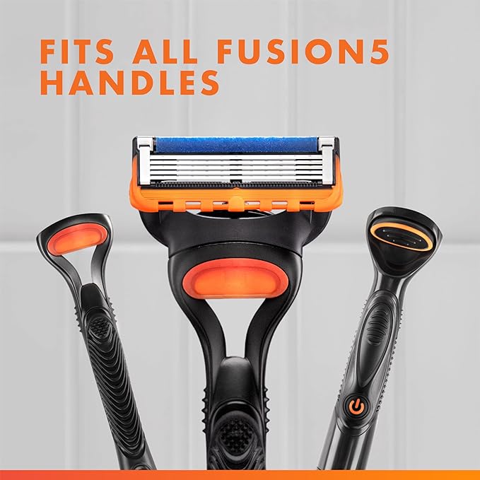 Gillette Fusion5 Mens Razor Blade Refills 12 Count Lubrastrip for a More Comfortable Shave