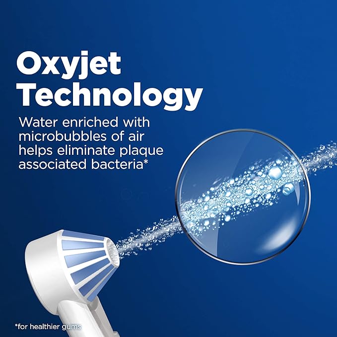 Oral-B Water Flosser Advanced Cordless Portable Oral Irrigator Handle with 2 Nozzles