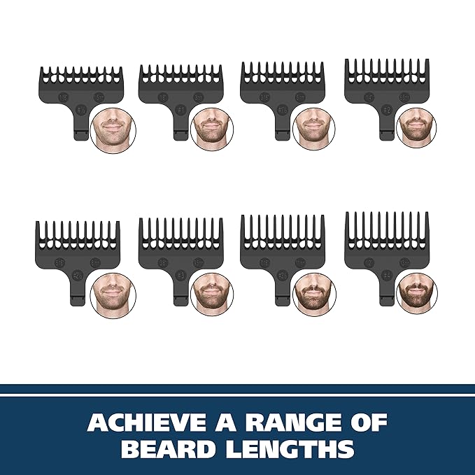 Wahl Aqua Blade® Rechargeable Wet/Dry Lithium-Ion Deluxe Beard Trimmer for Men - Interchangeable Heads for Detailing Hair Mustache and Body Grooming - Model 9899-100