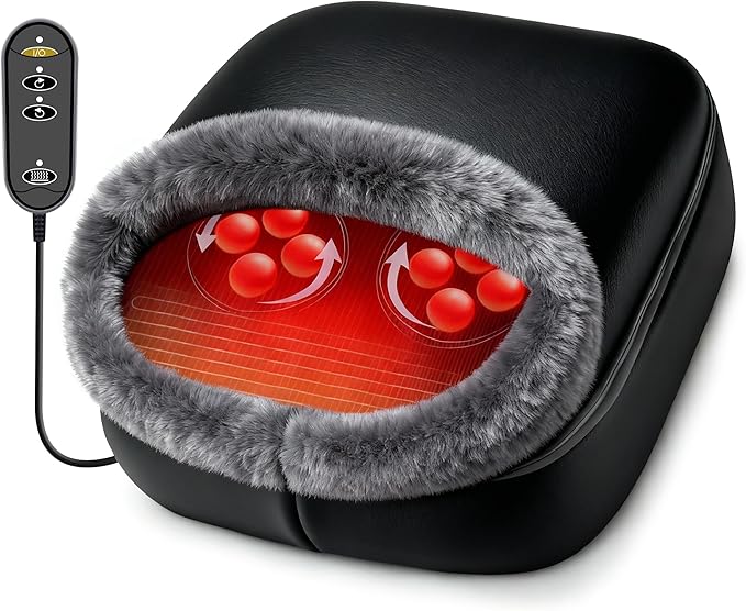 CooCoCo FSA Eligible Heated Foot Massager HSA Approved Foot Warmer Shiatsu Foot Heater for Plantar Fasciitis &amp Neuropathy Feet Massage Machine for Pain Relief