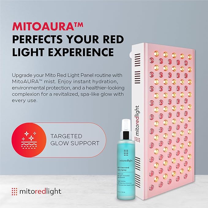 Mito Red Light – MitoMID 2.0 Red Light Panel – Red Light Therapy for Face and Neck – Red Light &amp Near Infrared Red Light Therapy – At-Home Red Light Therapy for Body