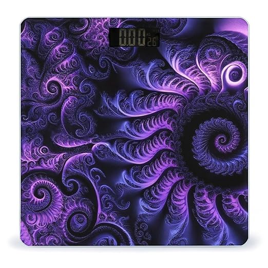Digital Bathroom Weighing Scale Energy Saving Scale Smart Scale for Body Weight Trippy Abstract Purple Tie Dye