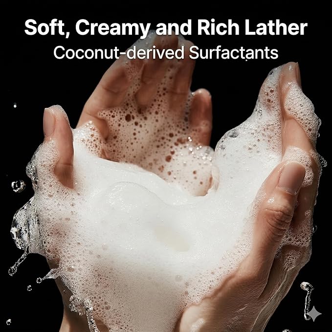 Nourishing Body Wash – Refreshing Deodorizing Cleanser for Mature Skin – Washes Away Body Odors (Nonenal) – Triple Hydration with Ceramide NP Panthenol Hyaluronic Acid - 18.59 Fl Oz