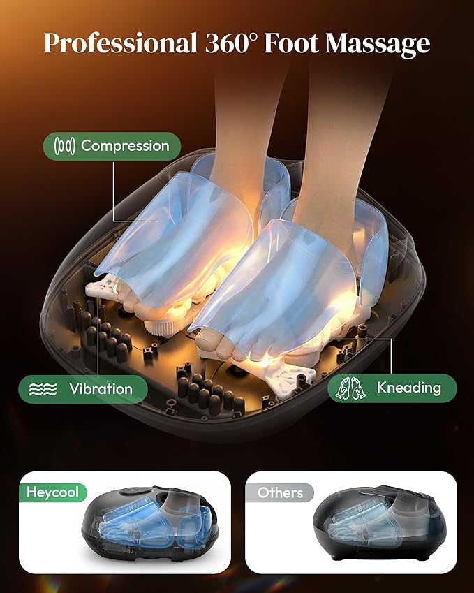 2026 Upgraded Shiatsu Foot Massager with Heat and Compression FSA Eligible HSA Store Eligible Remote Control Foot Massager for Plantar Fasciitis Neuropathy Gifts Men Women