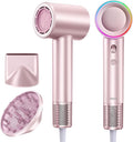 High-Speed Hair Dryer 160000 RPM Brushless Motor for Ultra-Fast Drying500M Ionic Negative for Frizz Reduce Low Noise Thermo-Control Blow Dryer with Diffuser for Curly Hair Women and MenRose Gold