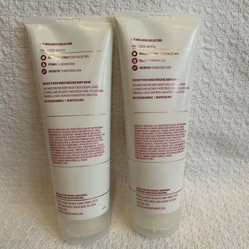 2 Wellness Collection Pomegranate Extract Velvety bath Body Wash 10oz