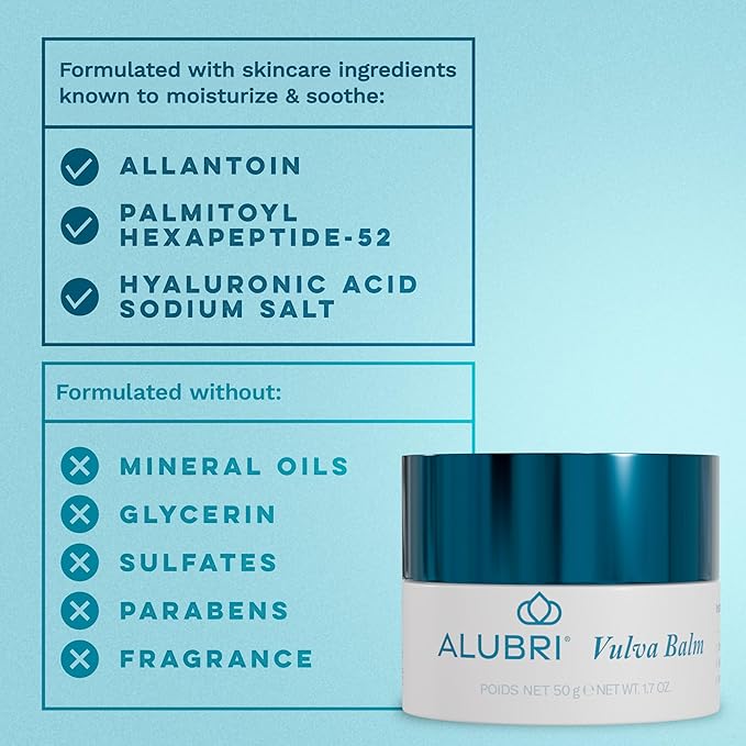 Vulva Balm Hydrating Moisturizer for Intimate Skin Fast-Absorbing and Non-Greasy 1.7 oz